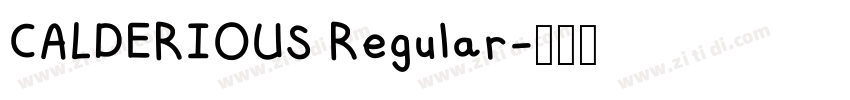 CALDERIOUS Regular字体转换